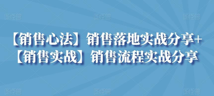 【销售心法】销售落地实战分享+【销售实战】销售流程实战分享-康仁安网创
