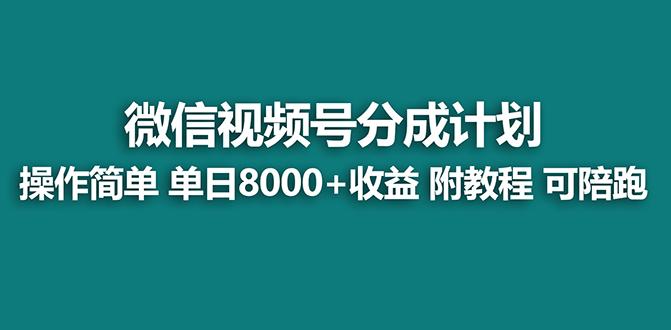 【蓝海项目】视频号分成计划最新玩法，单天收益8000+，附玩法教程，24年...-康仁安网创