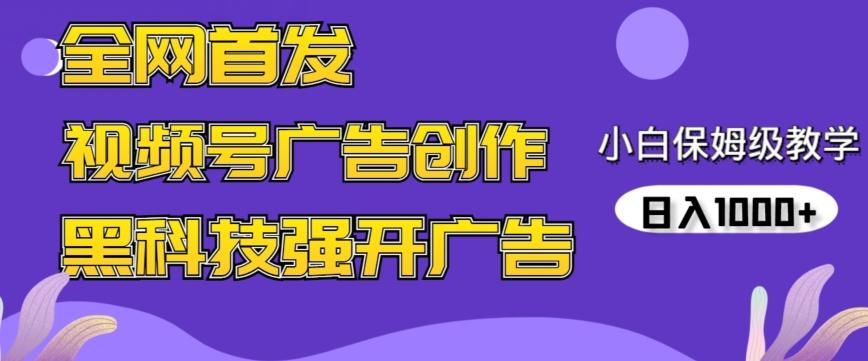 全网首发蝴蝶号广告创作，用AI做视频，黑科技强开广告，小白跟着做，日入1000+【揭秘】-康仁安网创