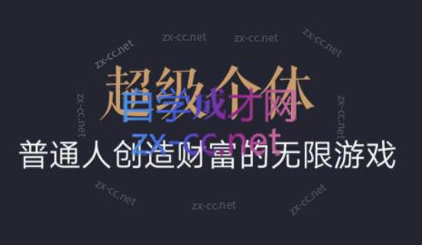 超级个体·普通人创造财富的无限游戏-康仁安网创