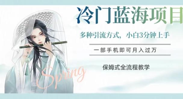 冷门蓝海项目,操作简单,小白3分钟上手,多种引流方式,保姆式全流程教学【揭秘】-康仁安网创
