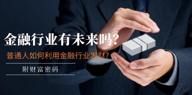 某付费文章：金融行业有未来吗？普通人如何利用金融行业发财?(附财富密码-康仁安网创