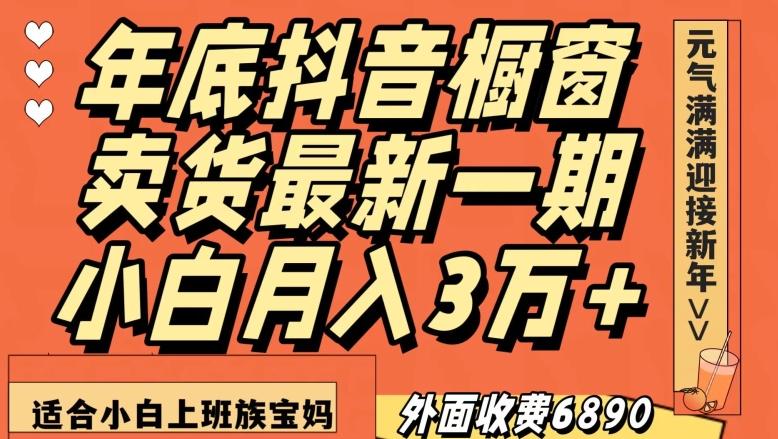 外面收费6890元年底抖音橱窗卖货最新一期,小白月入3万,适合小白上班族宝妈【揭秘】-康仁安网创