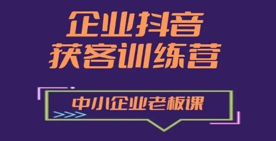 企业抖音营销获客增长训练营,中小企业老板必修课-康仁安网创