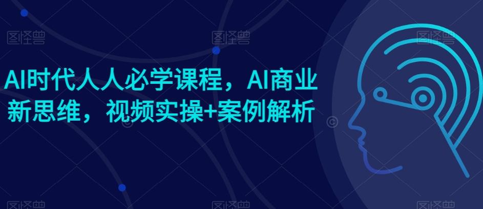 AI时代人人必学课程,AI商业新思维,视频实操+案例解析【赠AI商业爆款案例】-康仁安网创