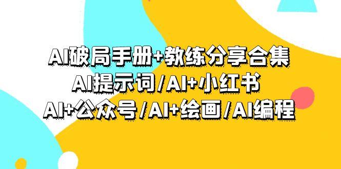 (9351期)AI破局手册+教练分享合集：AI提示词/AI+小红书 /AI+公众号/AI+绘画/AI编程-康仁安网创