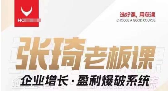 【组合课】张琦张琦老板企业增长·盈利爆破系统(直播专享)-康仁安网创