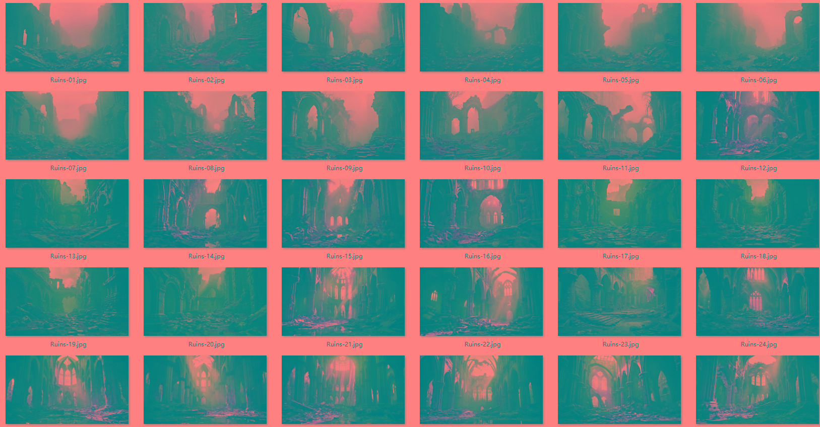 1600张科幻外星恐怖战争废墟环境背景 5K高清图片素材-康仁安网创