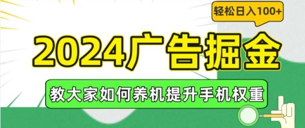 2024广告掘金,教大家如何养机提升手机权重,轻松日入100+【揭秘】-康仁安网创