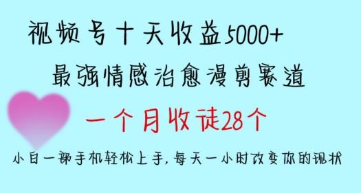 十天收益5000+,多平台捞金,视频号情感治愈漫剪,一个月收徒28个,小白一部手机轻松上手【揭秘】-康仁安网创