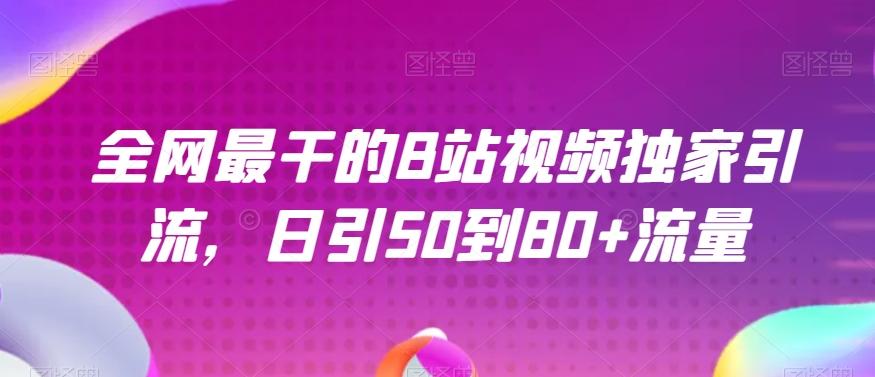 全网最干的B站视频独家引流,日引50到80+流量【揭秘】-康仁安网创