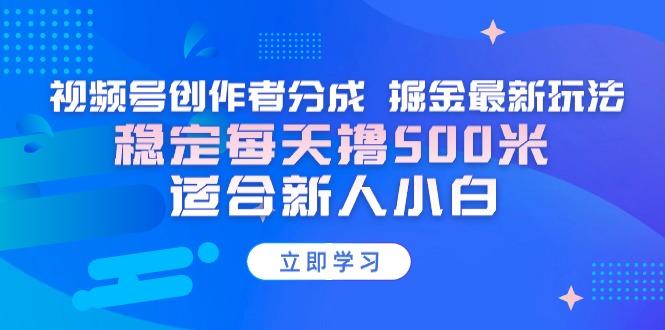 【蓝海项目】视频号创作者分成 掘金最新玩法 稳定每天撸500米 适合新人小白-康仁安网创
