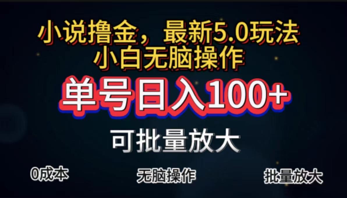 全自动小说撸金，单号日入100+小白轻松上手，无脑操作-康仁安网创