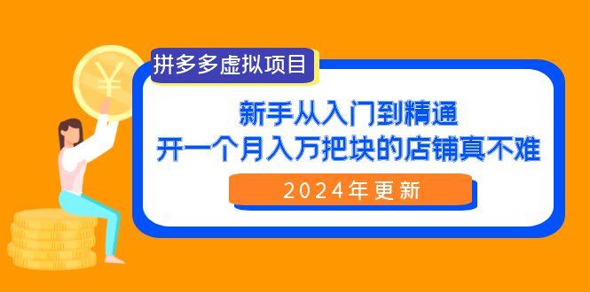 (9744期)拼多多虚拟项目:入门到精通,开一个月入万把块的店铺 真不难(24年更新)-康仁安网创