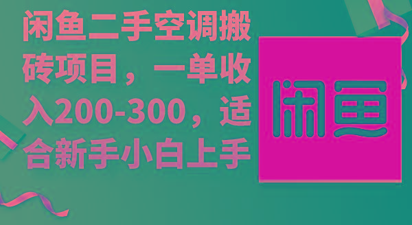 (9539期)闲鱼二手空调搬砖项目，一单收入200-300，适合新手小白上手-康仁安网创