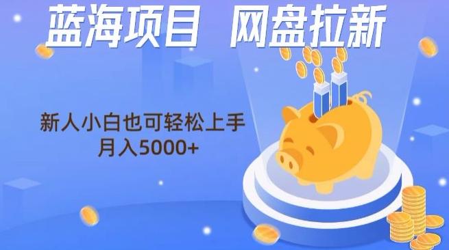 蓝海项目网盘拉新，新人小白也可操作，每月收入5000+-康仁安网创