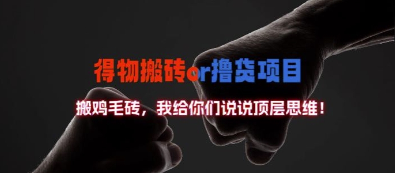 得物搬砖撸货项目?掰下数据，我给你们说说顶层思维【揭秘】-康仁安网创
