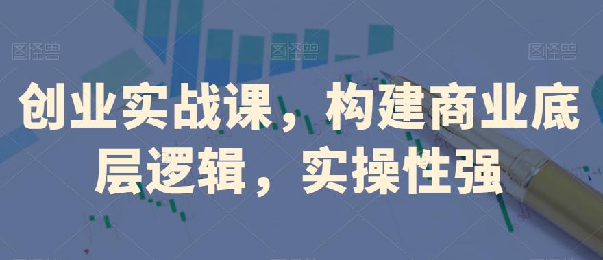 创业实战课，​构建商业底层逻辑，实操性强-康仁安网创
