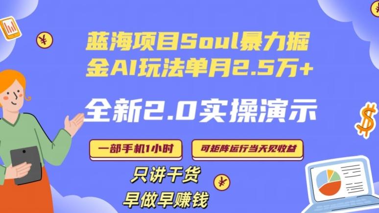 Soul怎么做到单月变现25000+全新2.0AI掘金玩法全程实操演示小白好上手【揭秘】-康仁安网创