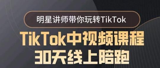 TikTok中视频课程30天线上陪跑,明星讲师带你玩转TikTok-康仁安网创