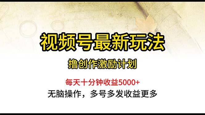 视频号最新玩法，每日一小时月入5000+-康仁安网创