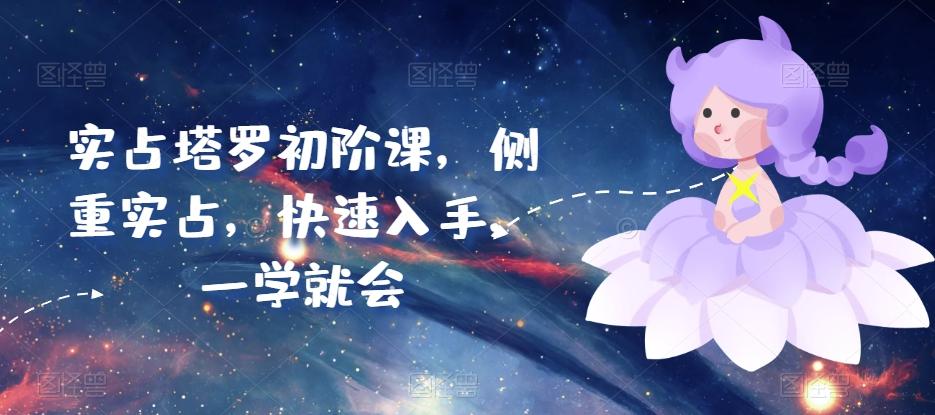 实占塔罗初阶课，侧重实占，快速入手，一学就会-康仁安网创