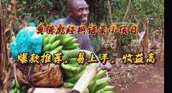 奥德彪经典语录小项目,爆款推荐,易上手,收益高-康仁安网创