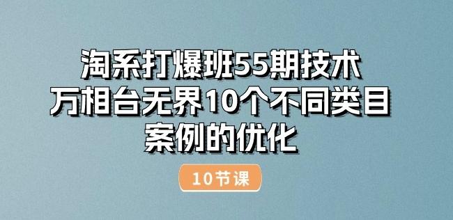 淘系打爆班55期技术：万相台无界10个不同类目案例的优化(10节)-康仁安网创