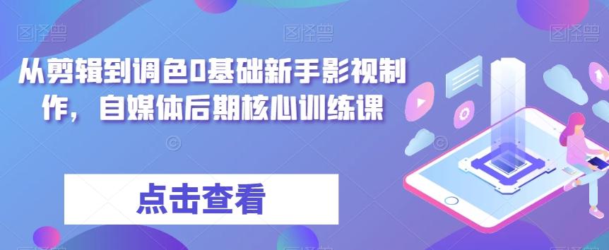 从剪辑到调色0基础新手影视制作,自媒体后期核心训练课-康仁安网创