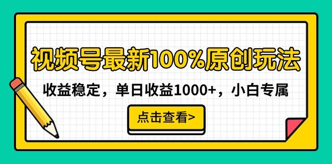 视频号最新100%原创玩法,收益稳定,单日收益1000+,小白专属-康仁安网创