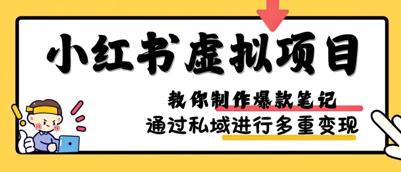 小红书虚拟项目实战，爆款笔记制作，矩阵放大玩法分享-康仁安网创