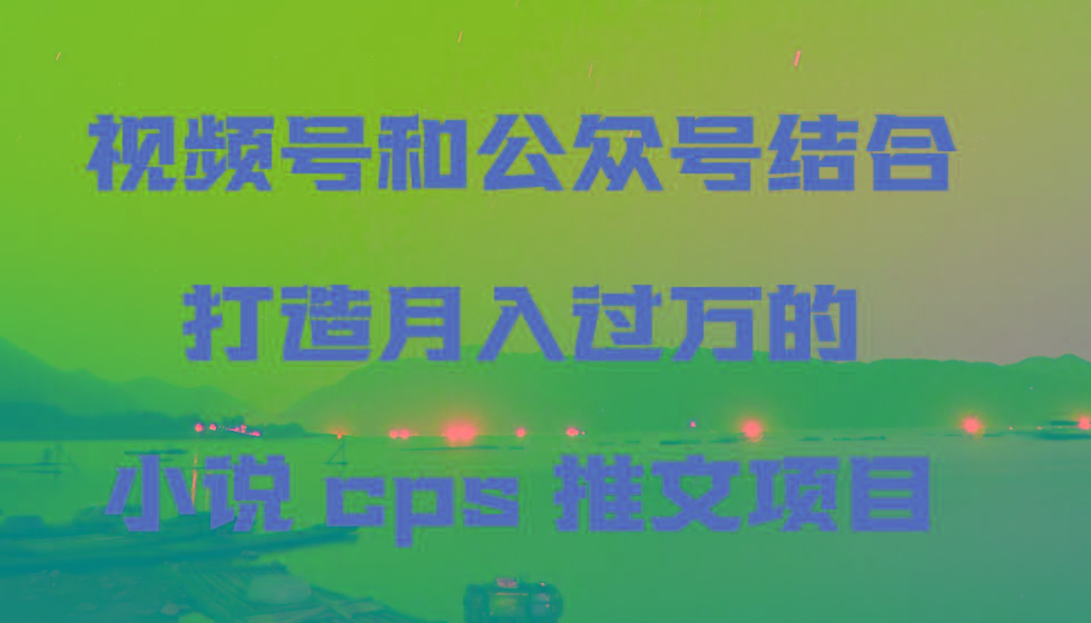 视频号和公众号结合打造月入过万的小说cps推文项目，包括市面上面的各种思路详解-康仁安网创