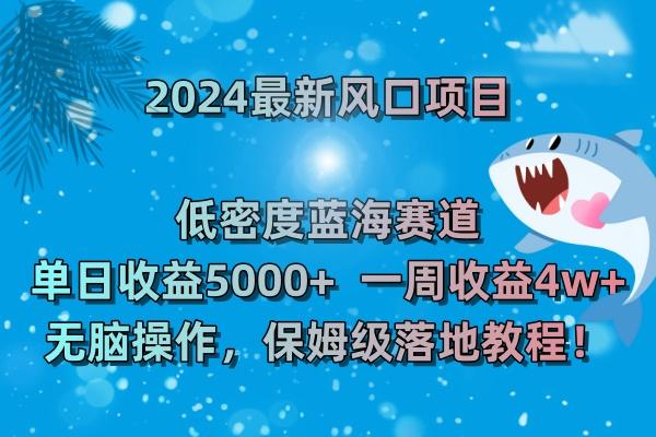 (8545期)2024最新风口项目 低密度蓝海赛道，日收益5000+周收益4w+ 无脑操作，保...-康仁安网创