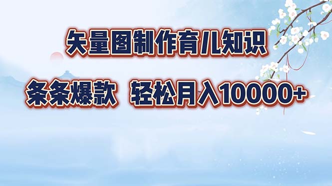 矢量图制作育儿知识,条条爆款,月入10000+-康仁安网创