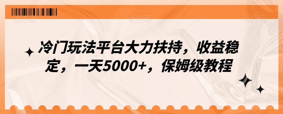 冷门玩法平台大力扶持,收益稳定,一天5000+,保姆级教程(附抖音7天起号法)-康仁安网创