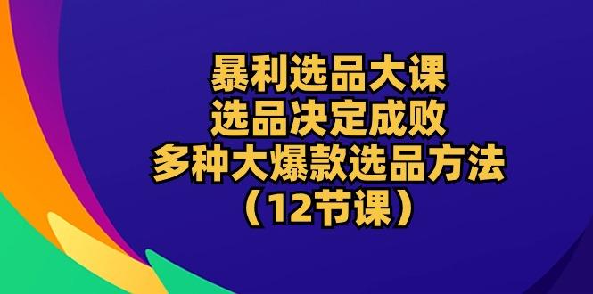 暴利 选品大课:选品决定成败,教你多种大爆款选品方法(12节课-康仁安网创