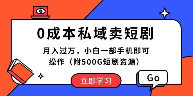 0成本私域卖短剧,月入过万,小白一部手机即可操作(附500G短剧资源-康仁安网创
