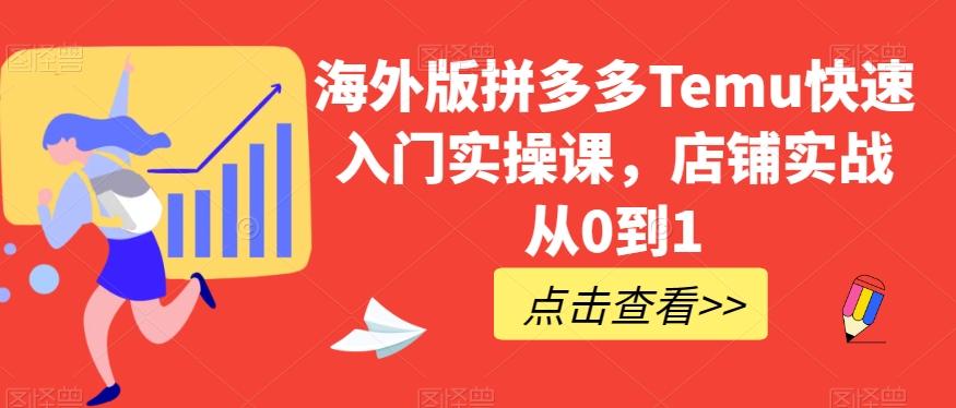 海外版拼多多Temu快速入门实操课，店铺实战从0到1-康仁安网创