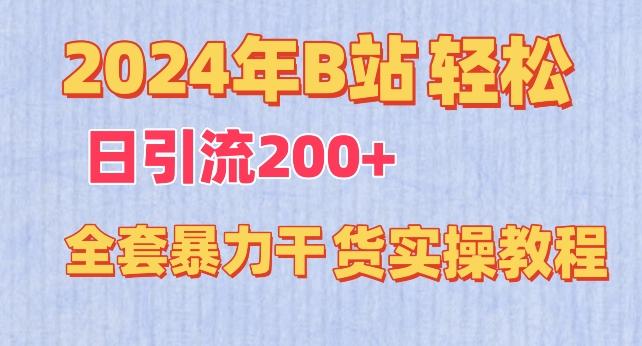 2024年B站轻松日引流200+的全套暴力干货实操教程【揭秘】-康仁安网创