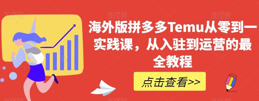 海外版拼多多Temu从零到一实践课，从入驻到运营的最全教程-康仁安网创