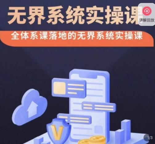 老衲·无界系统实操课,全体系落地无界改版后选择、出价、高投产做付费引流-康仁安网创