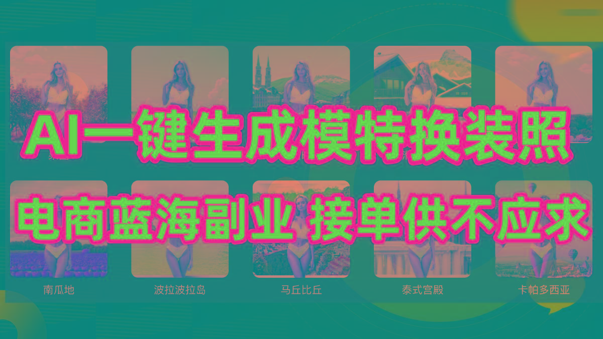 (9616期)AI制作一键生成模特换装照，电商蓝海副业供不应求-康仁安网创