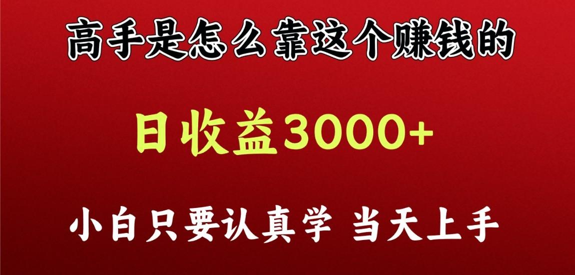 看高手是怎么赚钱的,一天收益至少3000+以上,小白当天上手-康仁安网创