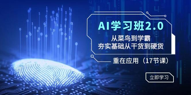 AI学习班2.0：从菜鸟到学霸，夯实基础从干货到硬货，重在应用(17节课)-康仁安网创