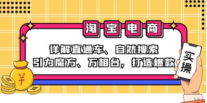 2024淘宝电商课程：详解直通车、自然搜索、引力魔方、万相台，打造爆款-康仁安网创