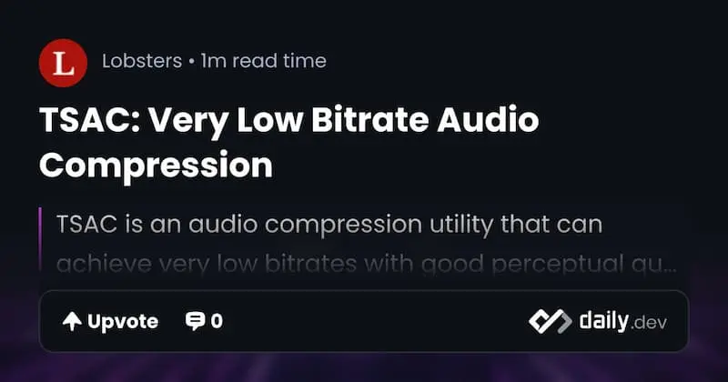 TSAC ｜音频压缩-康仁安网创