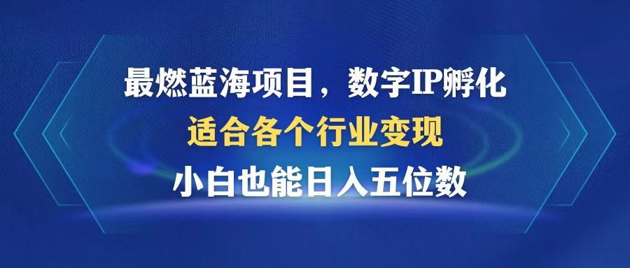 最燃蓝海项目  数字IP孵化  适合各个行业变现  小白也能日入5位数-康仁安网创