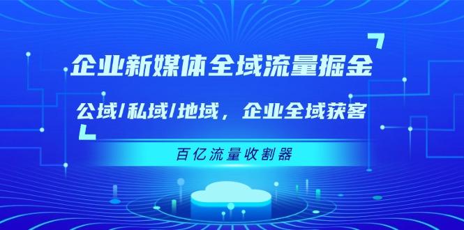 企业 新媒体 全域流量掘金:公域/私域/地域 企业全域获客 百亿流量 收割器-康仁安网创