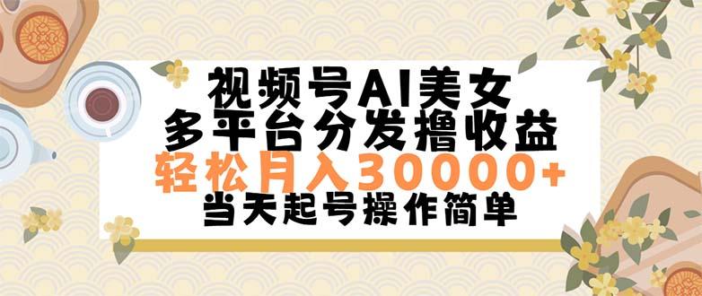 视频号AI美女，轻松月入30000+,操作简单轻松上手-康仁安网创