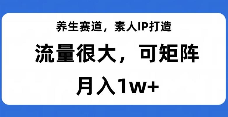 养生赛道，素人IP打造，流量很大，可矩阵，月入1w+【揭秘】-康仁安网创